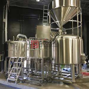 Сертифицированный CE PED оборудование для пивоварения Micro 1000л с бункерами для брожения | 3 сосуда пивоваренный завод